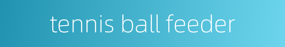tennis ball feeder的同义词