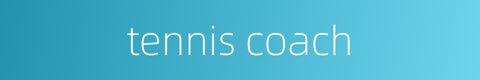 tennis coach的同义词