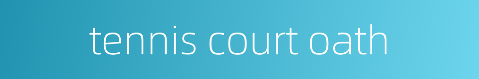 tennis court oath的同义词
