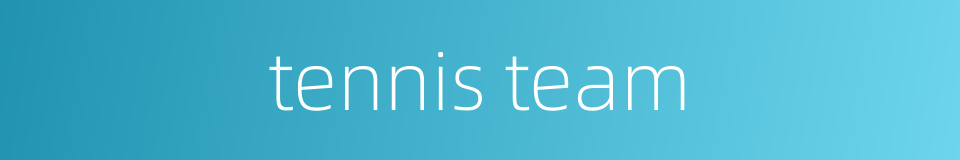 tennis team的同义词