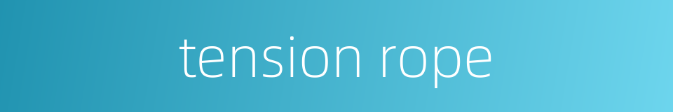 tension rope的同义词