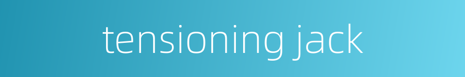 tensioning jack的同义词
