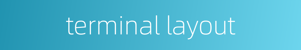 terminal layout的同义词