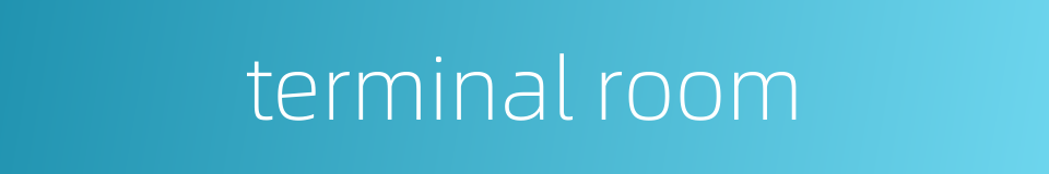 terminal room的同义词