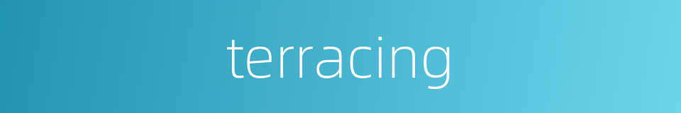 terracing的同义词