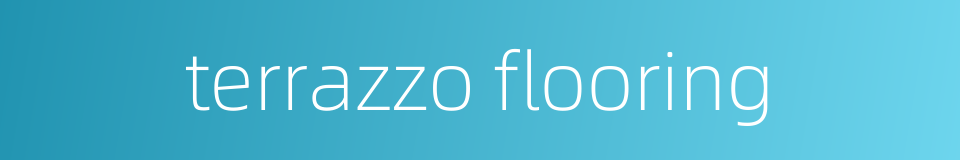 terrazzo flooring的同义词