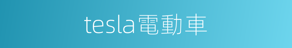 tesla電動車的同義詞