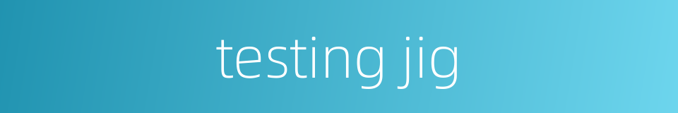testing jig的同义词