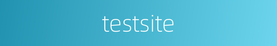testsite的同义词