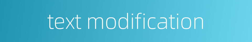 text modification的同义词