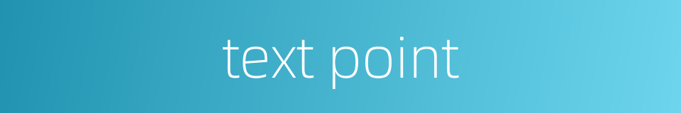 text point的同义词