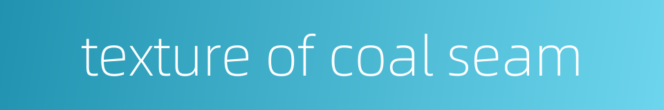 texture of coal seam的同义词