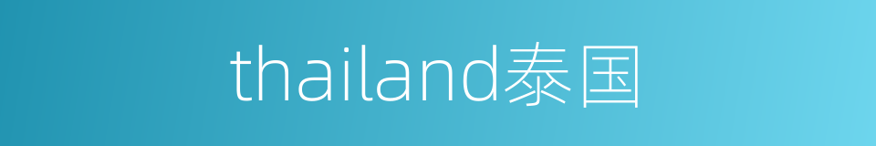 thailand泰国的同义词