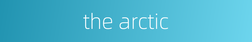 the arctic的同义词