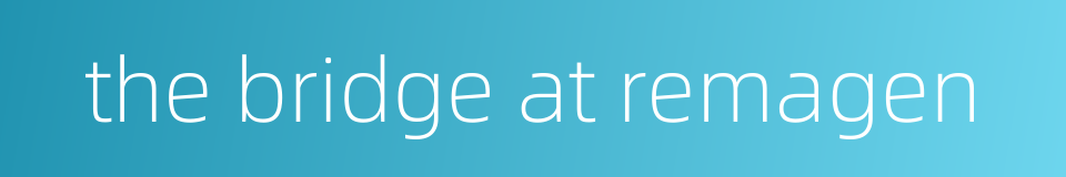 the bridge at remagen的同义词