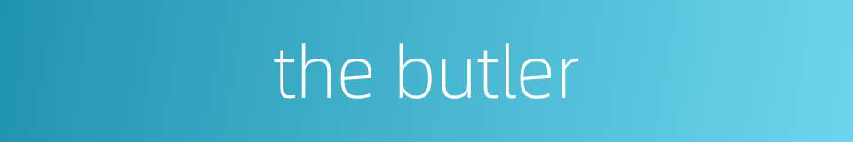 the butler的同义词