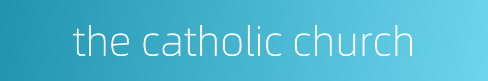 the catholic church的同义词