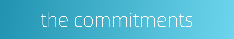 the commitments的同义词