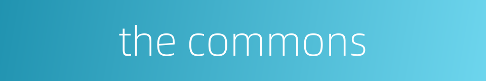 the commons的同义词