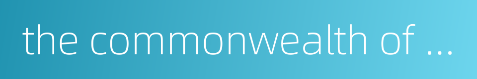 the commonwealth of puerto rico的同义词