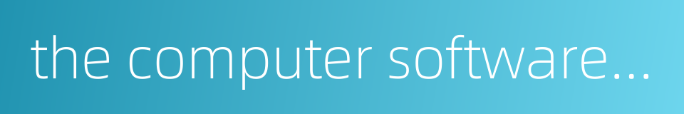 the computer software company的同义词