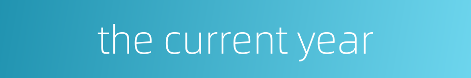 the current year的同义词