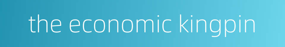 the economic kingpin的同义词
