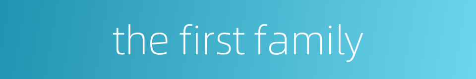 the first family的同义词