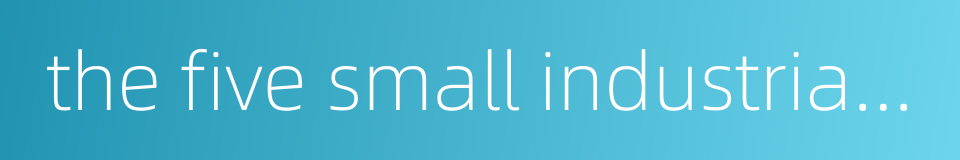 the five small industrial enterprises的同义词