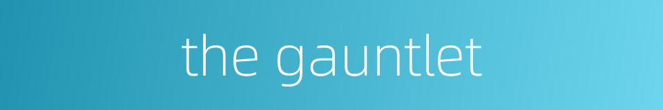 the gauntlet的同义词
