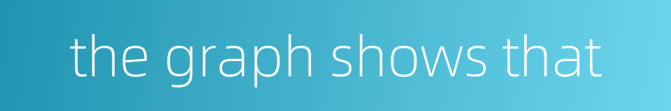 the graph shows that的同义词