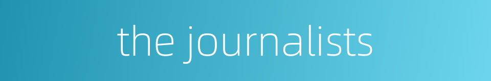 the journalists的同义词