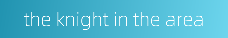 the knight in the area的同义词