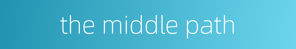 the middle path的同义词