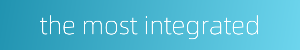 the most integrated的同义词