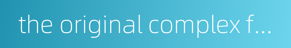 the original complex form of a simplified chinese character的同义词