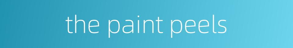 the paint peels的同义词