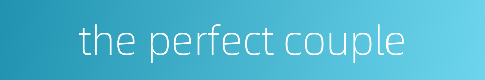 the perfect couple的同义词