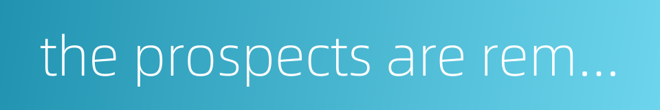 the prospects are remote的同义词