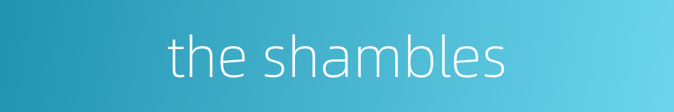 the shambles的同义词