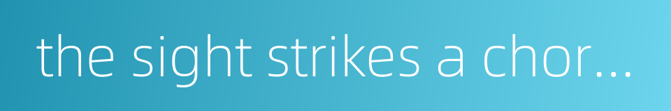 the sight strikes a chord in one's heart的同义词