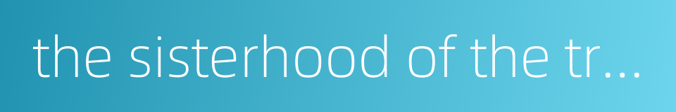 the sisterhood of the traveling pants的同义词