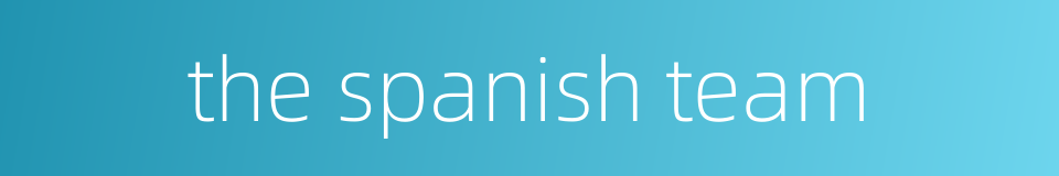 the spanish team的同义词