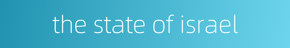 the state of israel的同义词