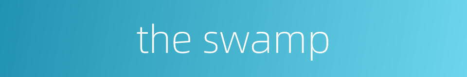 the swamp的同义词