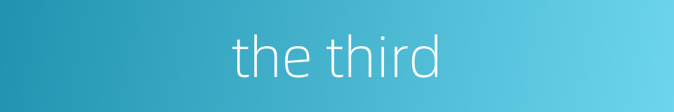 the third的同义词