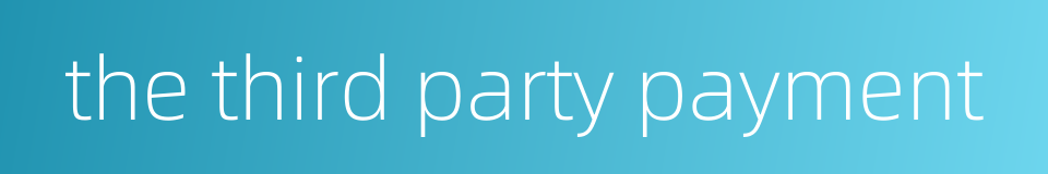 the third party payment的同义词
