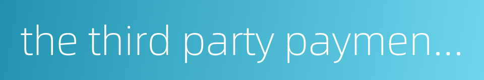 the third party payment platform的同义词