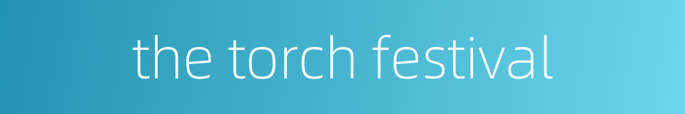 the torch festival的同义词