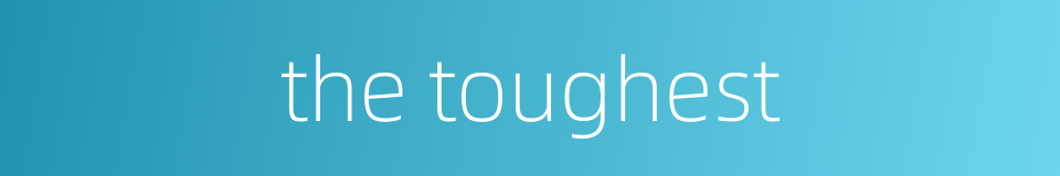 the toughest的同义词
